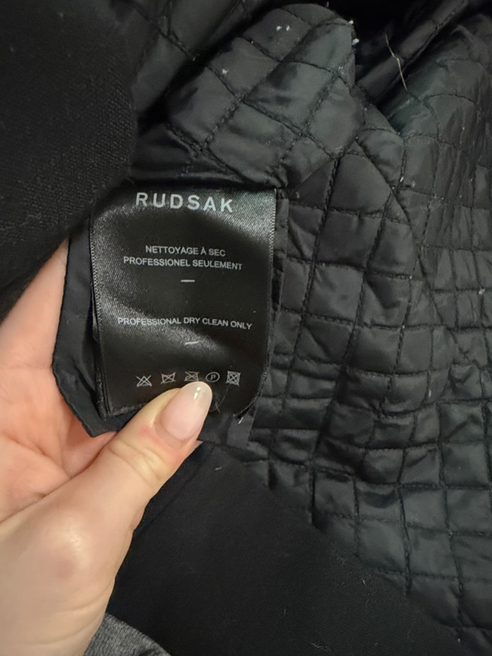 RUDSAK Black Wool Trench Coat with REAL Fur Collar - Picture 4 of 7